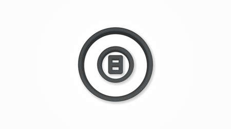 Pool 8 ball, Billiard symbol 3d line flat color icon. Realistic vector illustration. Pictogram isolated. Top view. Colorful transparent shadow design.のイラスト素材