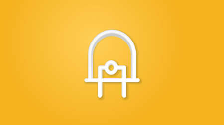 led 3d line flat color icon. Realistic vector illustration. Pictogram isolated. Top view. Colorful transparent shadow design.のイラスト素材