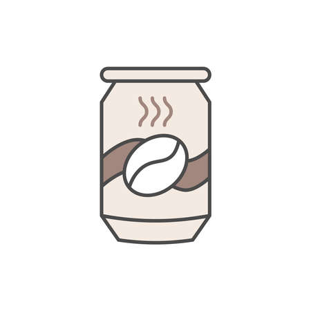 Coffee cans icon in color icon, isolated on white backgroundのイラスト素材