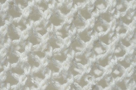 White knotted knitting