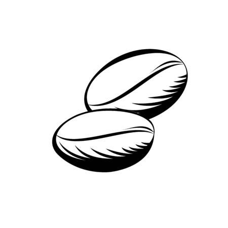 Coffee Beans Logo Template vector icon designのイラスト素材