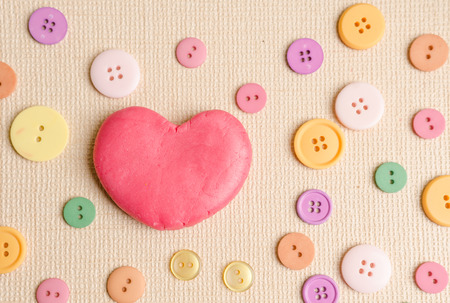 Single heart shape on the dish, lonely conceptの写真素材