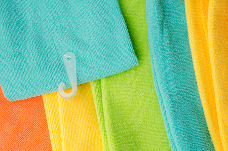 Closeup colorful  towels for background.の写真素材