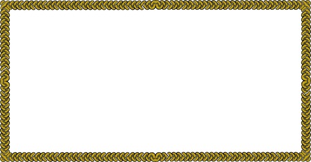 Vector Illustration Square Rope or chain Border isolated on white background.のイラスト素材