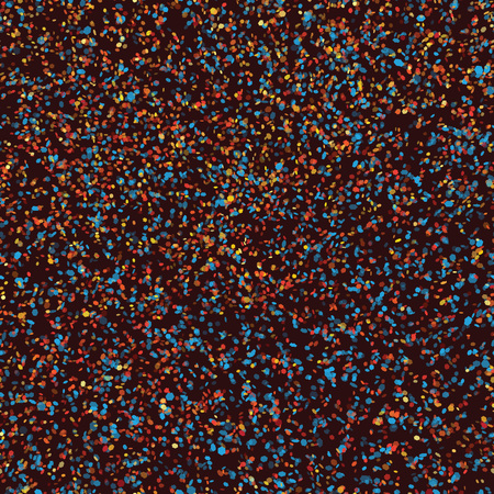 Abstract vector seamless pattern futuristic background with colored dots on black.のイラスト素材