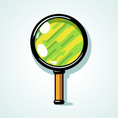 magnifying glass icon vector flat style for search, focus, zoom, business illustrationのイラスト素材