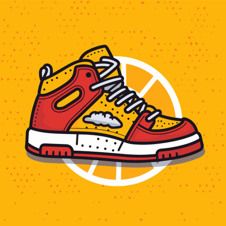 Sport shoes flat icon, fitness, basketball, gym sign vector innustrationのイラスト素材