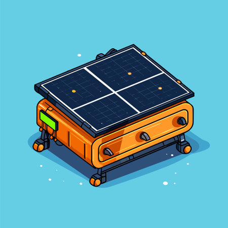 Portable Solar Panel icon in simple vector illustrationのイラスト素材