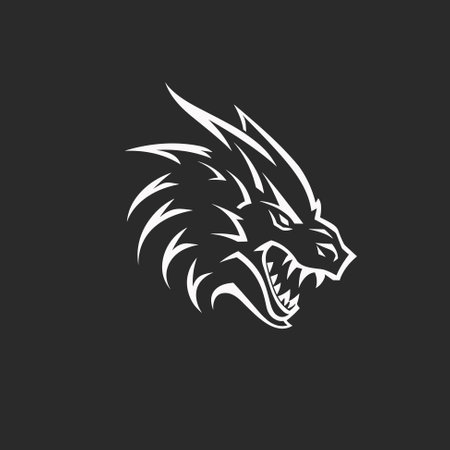Monster dragon head vector illustrationのイラスト素材
