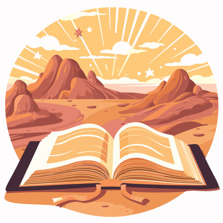 Magic spell book, fantasy alchemy grimoire, wizard diary. Witchcraft fairy tale ancient Vector Cartoonのイラスト素材