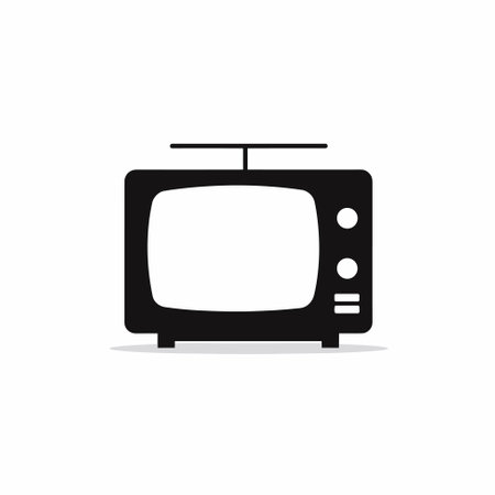 Retro tv screen interface icon of multimedia or television app vector illustrationのイラスト素材