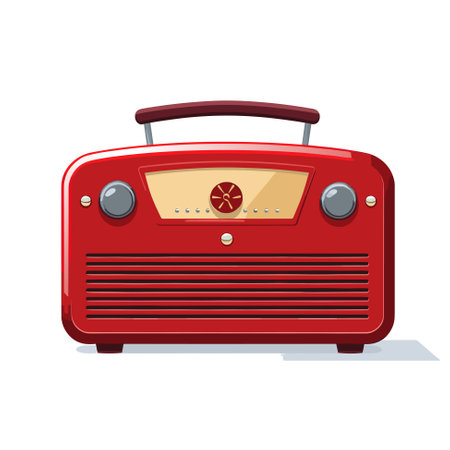 Vector Illustration of a Vintage Retro Radioのイラスト素材