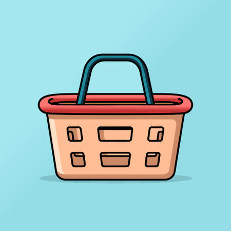 Basket Store Icon  Template Vector Illustration Designのイラスト素材