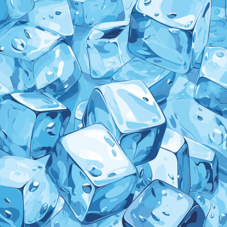 Ice cubes, illustration vectorのイラスト素材