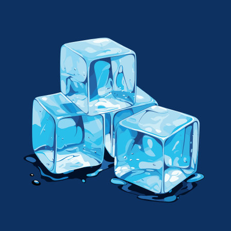Ice cubes, illustration vectorのイラスト素材