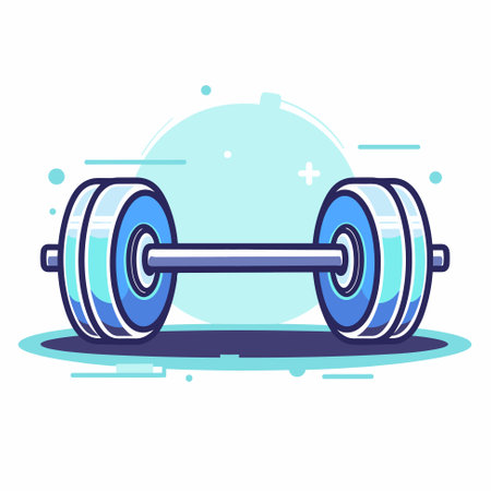 Dumbbells barbells vector illustration. Gym equipment fitness club   design templateのイラスト素材