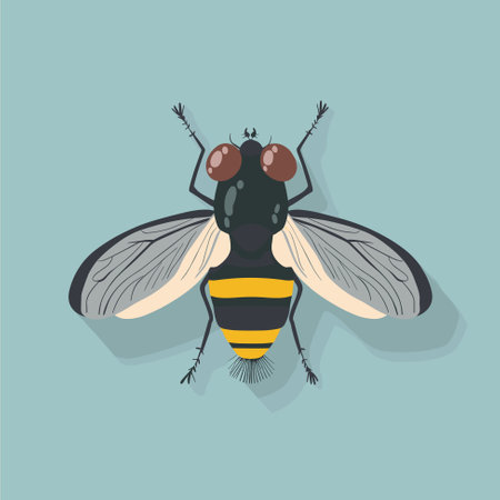 Housefly. Fly vector illustration.