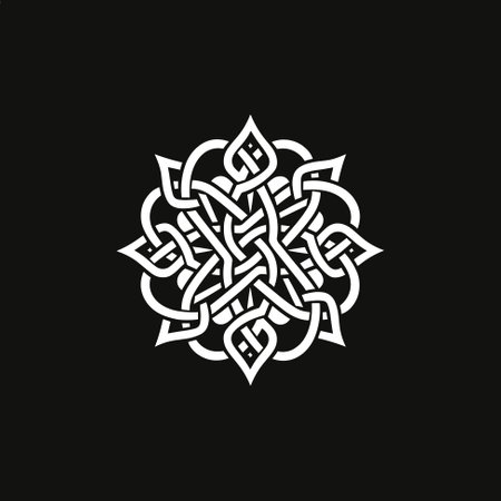 Celtic knot leaf  design vector symbol icon illustrationのイラスト素材