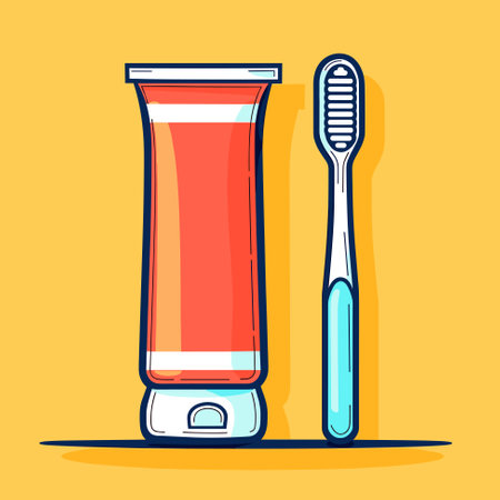 Toothpaste toothbrush icon isometric cartoon vector illustration. Tooth brush. Dental tube