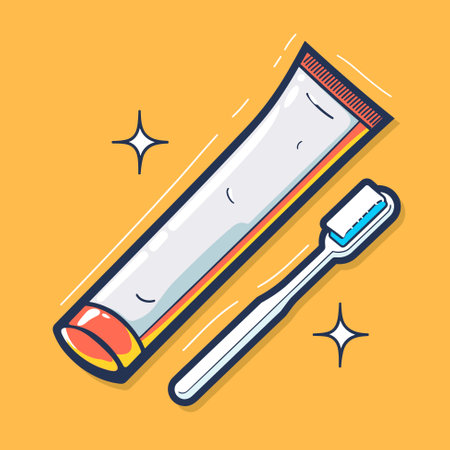 Toothpaste toothbrush icon isometric cartoon vector illustration. Tooth brush. Dental tubeのイラスト素材