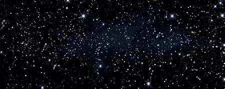 Sky Galaxy, Stars at Dark Night Background, Vector Universe filled with Starry in Dark Blue Sky,...