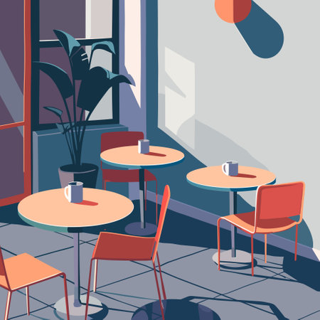 Good cozy place where nice place to be in. Peaceful Comfort, warmth, and cherished moments. Vectorのイラスト素材