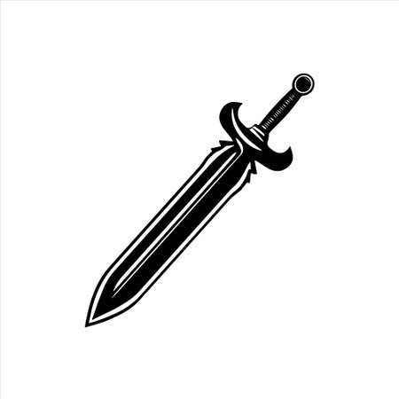 Vintage dagger or sword icon.のイラスト素材