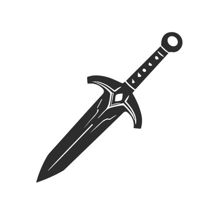 Vintage dagger or sword iconのイラスト素材