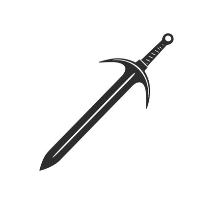 Vintage dagger or sword iconのイラスト素材