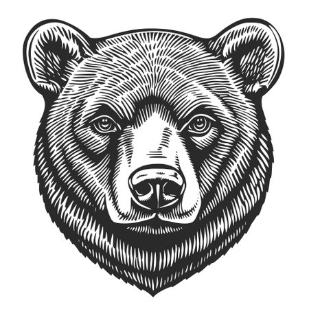 Big brown bear mascotのイラスト素材