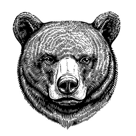 Big brown bear mascotのイラスト素材