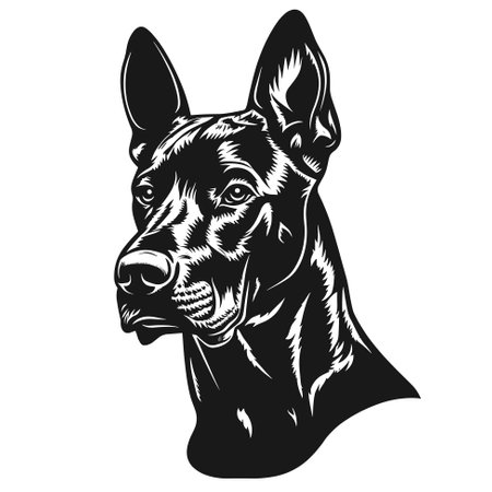 Doberman Pinscher Dogのイラスト素材