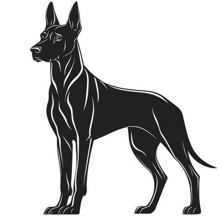 Doberman Pinscher Dogのイラスト素材