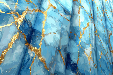 Multicolored abstract marble and gold texture background. Template for invitation card, packaging, wallpaper.のイラスト素材