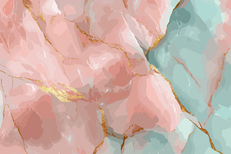 Multicolored abstract marble and gold texture background. Template for invitation card, packaging, wallpaper.のイラスト素材