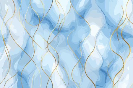 Multicolored abstract marble and gold texture background. Template for invitation card, packaging, wallpaper.のイラスト素材