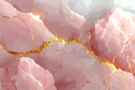Multicolored abstract marble and gold texture background. Template for invitation card, packaging, wallpaper.のイラスト素材
