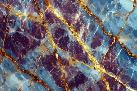 Multicolored abstract marble and gold texture background. Template for invitation card, packaging, wallpaper.のイラスト素材