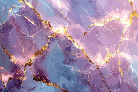 Multicolored abstract marble and gold texture background. Template for invitation card, packaging, wallpaper.のイラスト素材