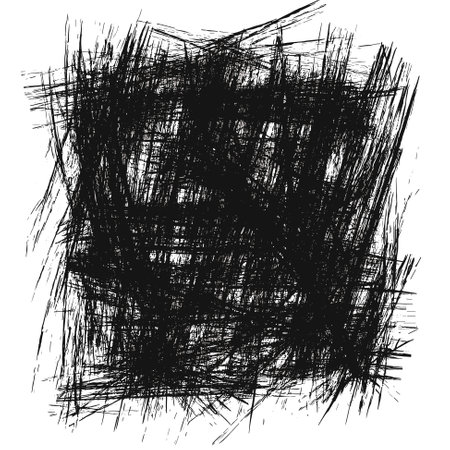 Sketch hatching. Freehand line strokes scribble black line sketch grunge handmade vector abstract textures.のイラスト素材