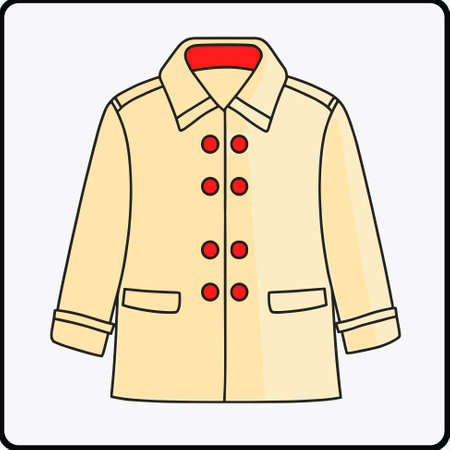 Vector Cartoon Men coat on White Background iconのイラスト素材
