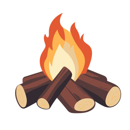 Vector campfire iconのイラスト素材