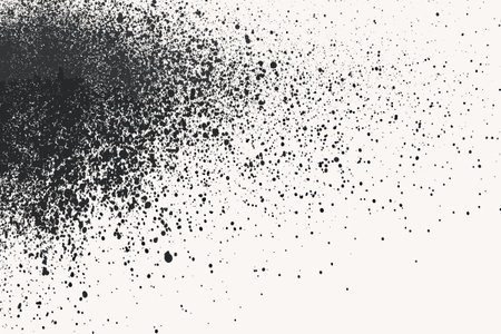 Noise gradient vector texture. Dotwork gradient pattern background. Black noise stipple dots. Sand grain effect. Abstract noise dotwork pattern. Stochastic dotted grunge banner template.のイラスト素材