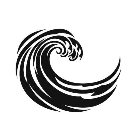 Wave icon design vector templateのイラスト素材