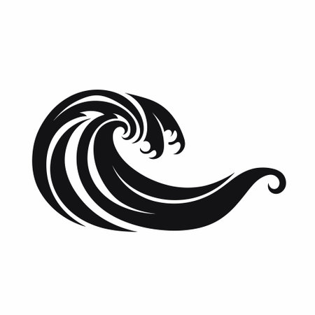 Wave icon  design vector templateのイラスト素材