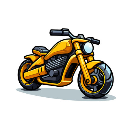 Vector Cartoon Sport Motobike. Cartoon style vector illustrationのイラスト素材