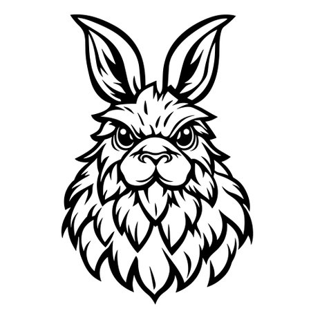 Bunny rabbit hop cone brew vector illustration icon templateのイラスト素材