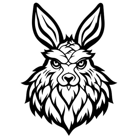 Bunny rabbit hop cone brew vector illustration icon templateのイラスト素材