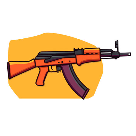 automatic machine gun icon template. Vector illustrationのイラスト素材