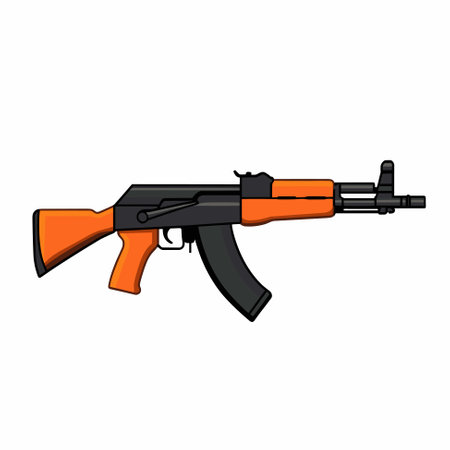 automatic machine gun icon template. Vector illustrationのイラスト素材